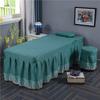 Beauty Salon Bed Skirt Spa Bed Cover With Face Hole Square Massage Table Bed Cover Sheet Bedskirt SPA Treatment Table Bed Cover