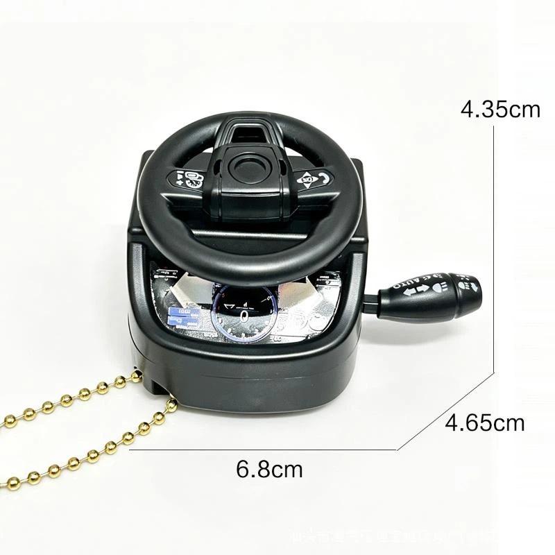 Mini Simulation Steering Wheel Keychain Children'S Car Driving Simulation Toy Decompression Keychain Pendant Backpack Decoration