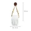 Hand-Woven Toilet Paper Holder with Hemu Beads and Hemp Rope, No-Punch Installation