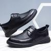 Designer Men Genuine Leather Casual Shoes Business Leisure Fashion Lace-up Dress Shoes