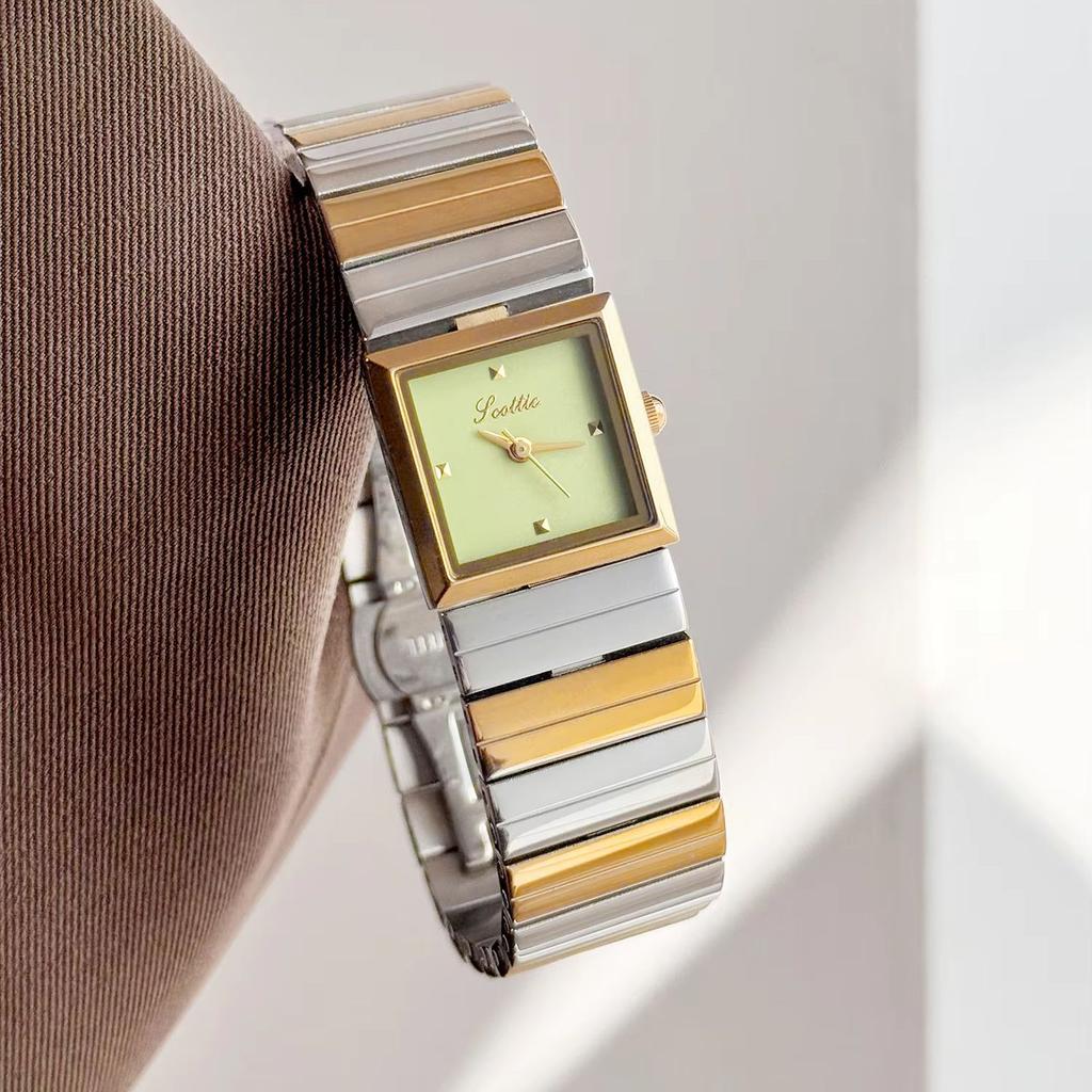 Square Quartz Women Watches Stainless Steel Bracelet Minimalist Vintage Elegant Ladies Dress Wristwatch Female Daily Gift