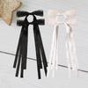 New Long Ribbon Lace Hair Clip: Embroidered Bow Hair Accessory for Girls