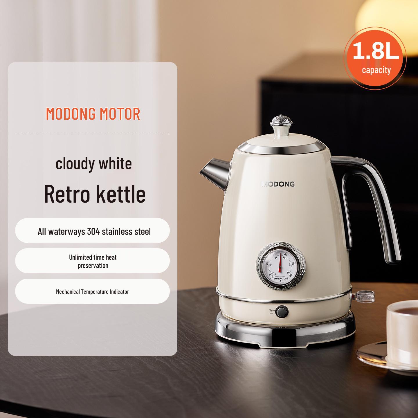 

Mo Dong Retro Stainless Steel Automatic Electric Kettle with Anti-Dry Protection and Smart Temperature Control