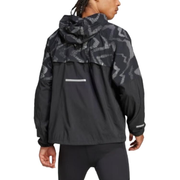 Adidas Gradient Sports Zip-Up Hoodie Jacket Men Jackets Black JD7796