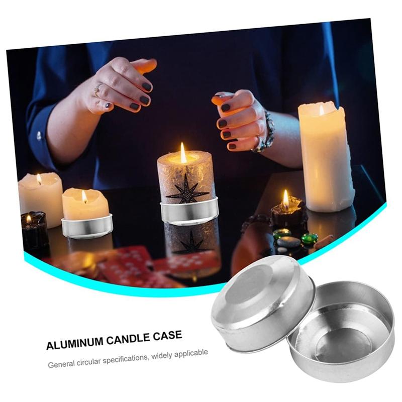 2025 Trend 400 Stück Aluminium Kerzenbox Kerzenständer Teelicht Kerzenschale DIY Kerzen Hülle Kerzendosen Behälter Leere Teelicht C