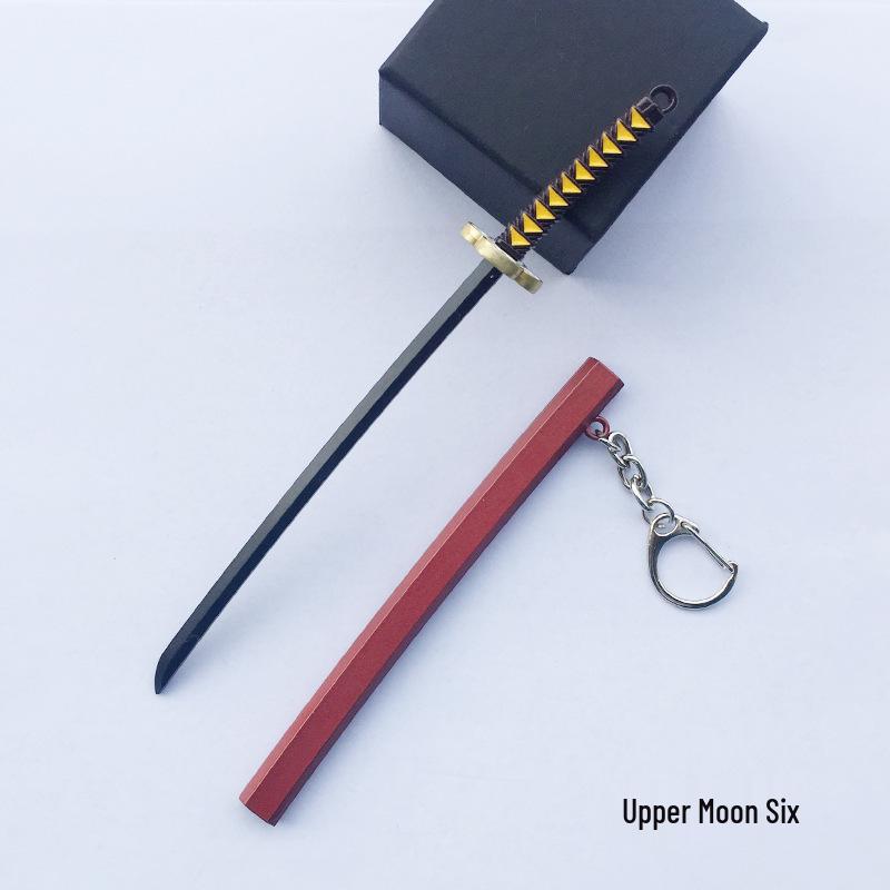 Demon Slayer Nichirin Sword Keychain: Tanjiro, Giyu, Shinobu Alloy Model with Sheath, 17cm