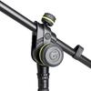 Gravity Microphone Stand with Two-Stage Boom and Tripod Base, Black, GMS4322B