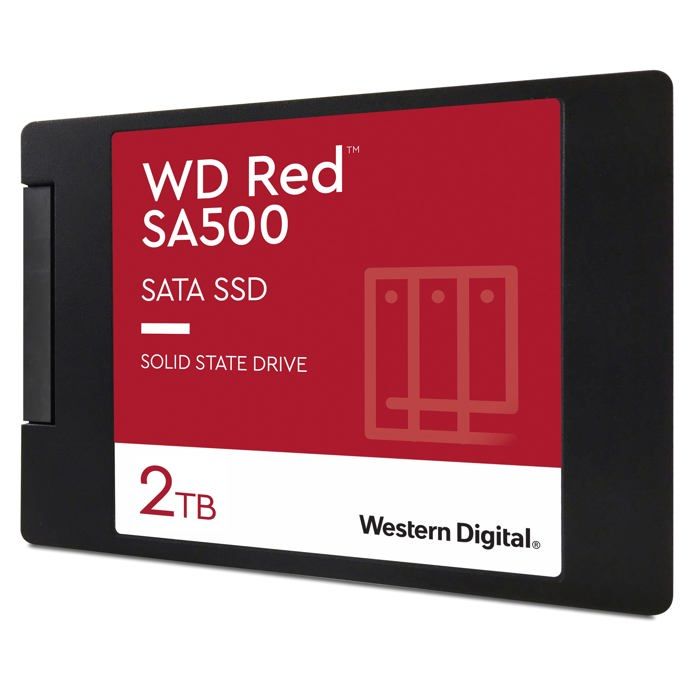 WESTERN DIGITAL - Red SA500 WDS200T2R0A - Disque dur SSD - 2 To - Interne - 2.5" - SATA 6Gb/s
