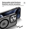 Metal Frame Lens Protection Bracket Phone Case For iPhone 11 12 13 14 15 16 Pro Max Skin Feel Matte Magsafe Magnetic Back Cover