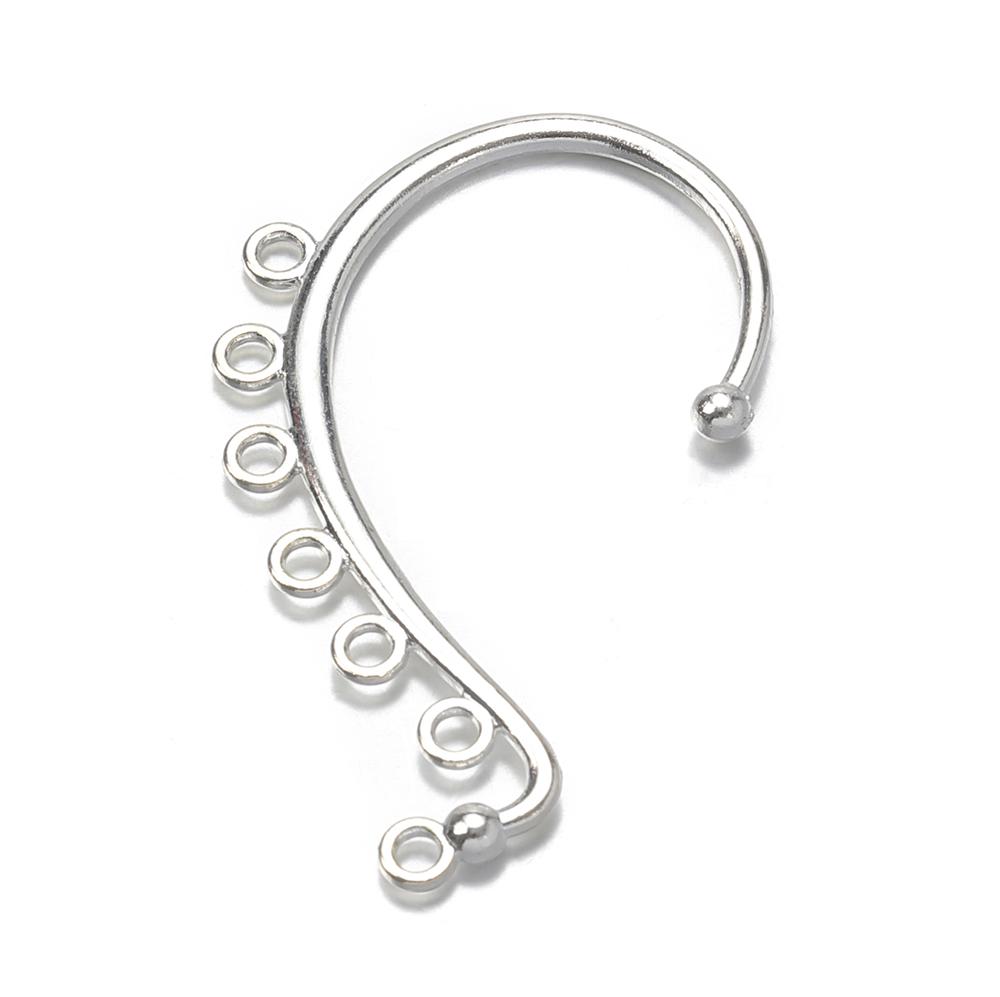 

10pcs French Lever Earring Settings 36x60mm With 7 Holes Ear Hooks Base Blank For Diy Making Dangle Earrings Accessories Women