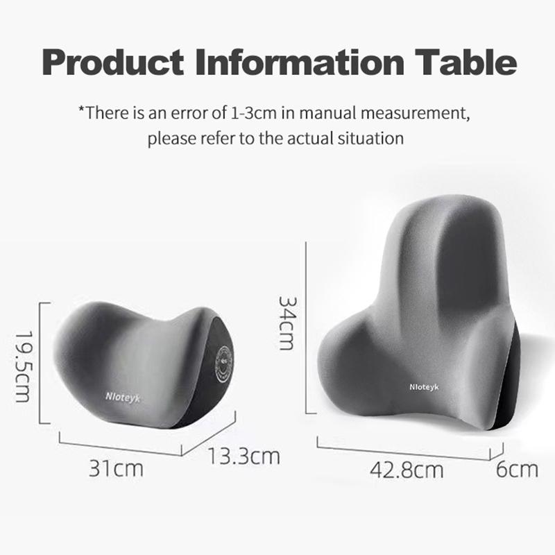 Car Headrest Pillow Lumbar Support Memory Foam Neck Pillow Waist Support Removable Washable Backrest Universal Vehicle Cushion