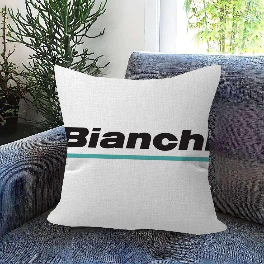 BBBianchiS Bike Logo   Cushion Cover Pillowcase Upholstery Sofa Throw Pillow Home Decor Pillowcas