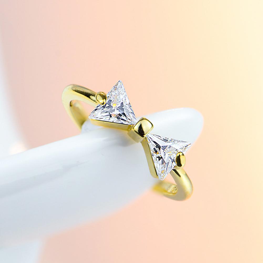 Women Crystal-like Stereoscopic Zircon Ring Finger Ring Ornament Gift