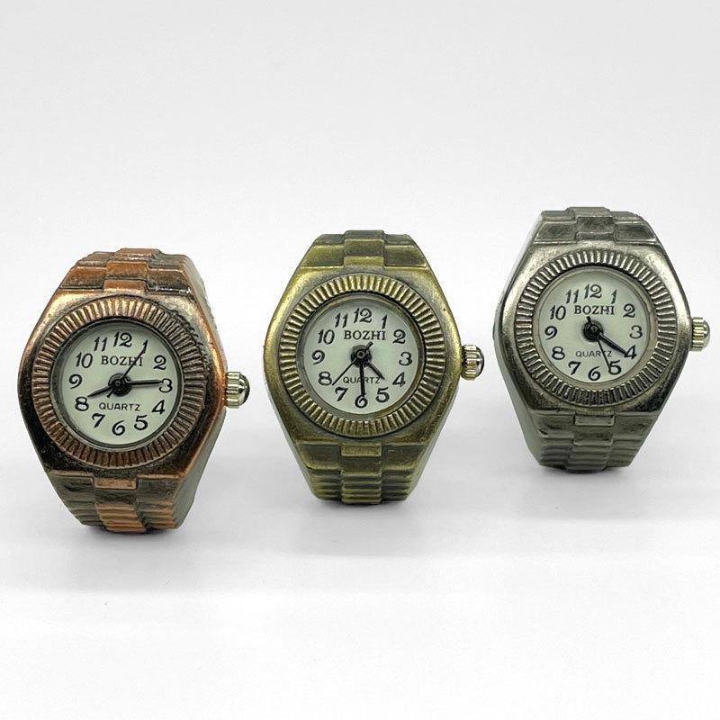Punk Finger Ring Watch Elastic Wear-resistant Unisex Finger Watch For Anniversary Mini Size Gift For Student Birthdays Christma