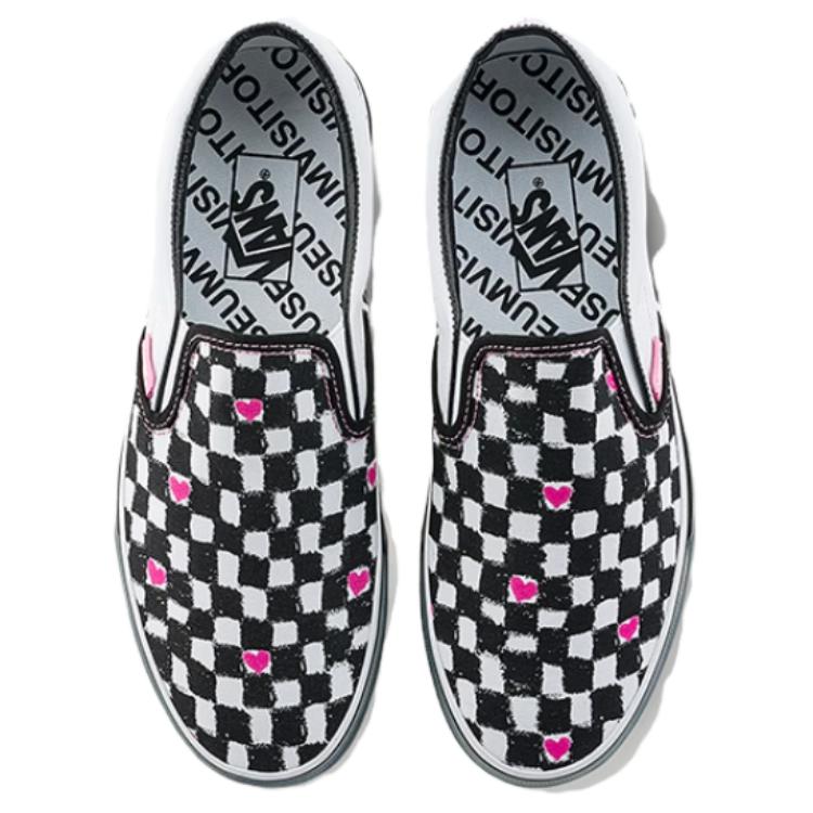 Vans The Museum Visitor X Slip-On Casual Comfortable Durable Low-Top Skate Shoes Unisex Sneakers Black White VN000CT5BPA