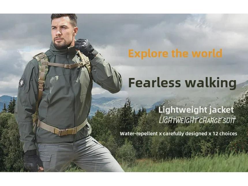 Hanye Men's M65 Tactical Windbreaker: Mid-Length Autumn/Winter Workwear Jacket