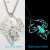 3D Uv Glow In The Dark Spider Necklace, Gothic Hip Hop Alloy Insect Halloween Goth Accessory