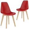 Day and Night - Day and Night Dining Chairs 2 Units Red Plastic