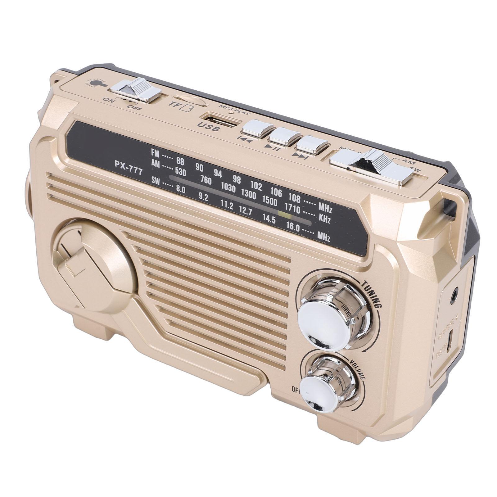 

Solar Hand Crank Radio with Speaker Flashlight AM FM SW Water Proof Portable Emergency Radio for Indoor Outdoor