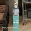 14 cm bred smal press-typ soptunna, 10L plastkorg med lock, papperskorg för badrum, kök, vardagsrum