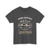 Genuine Adventurer Mountain Adventure T-Shirt | Vintage Car Camping Design, Cool
