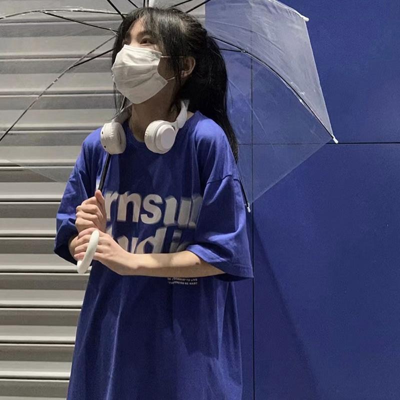 Retro Oversize Hong Kong Sle Women's T-irt ort Sve Loose Casual Korean Version Street Sle Top Summer Cotton Tee