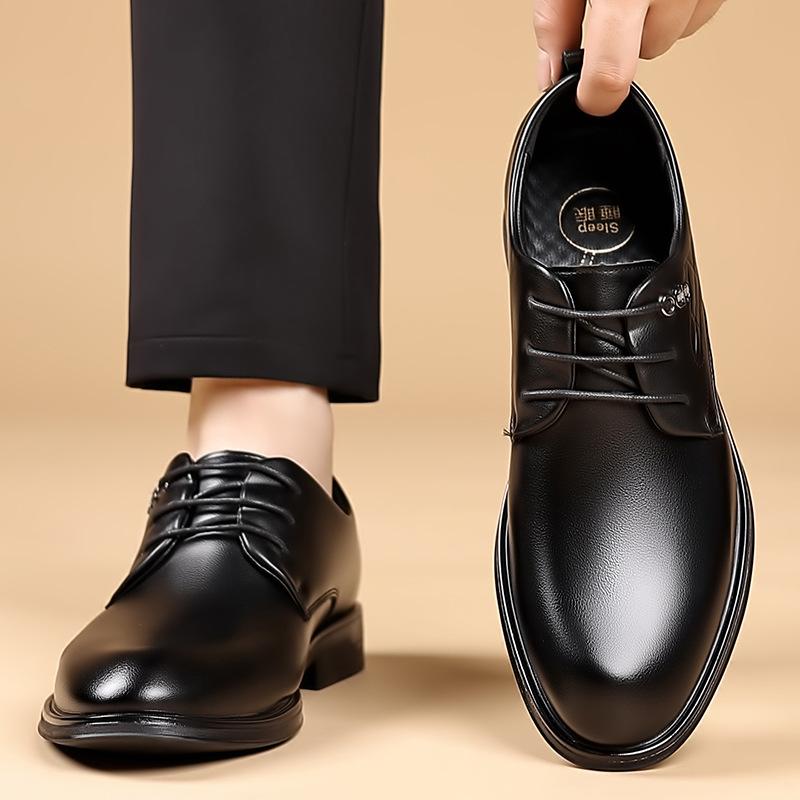 New Designer Black Dress Shoes Male Spring Autumn Fashion Casual Business Shoe Male Classic Wedding Work Leather Shoes Man