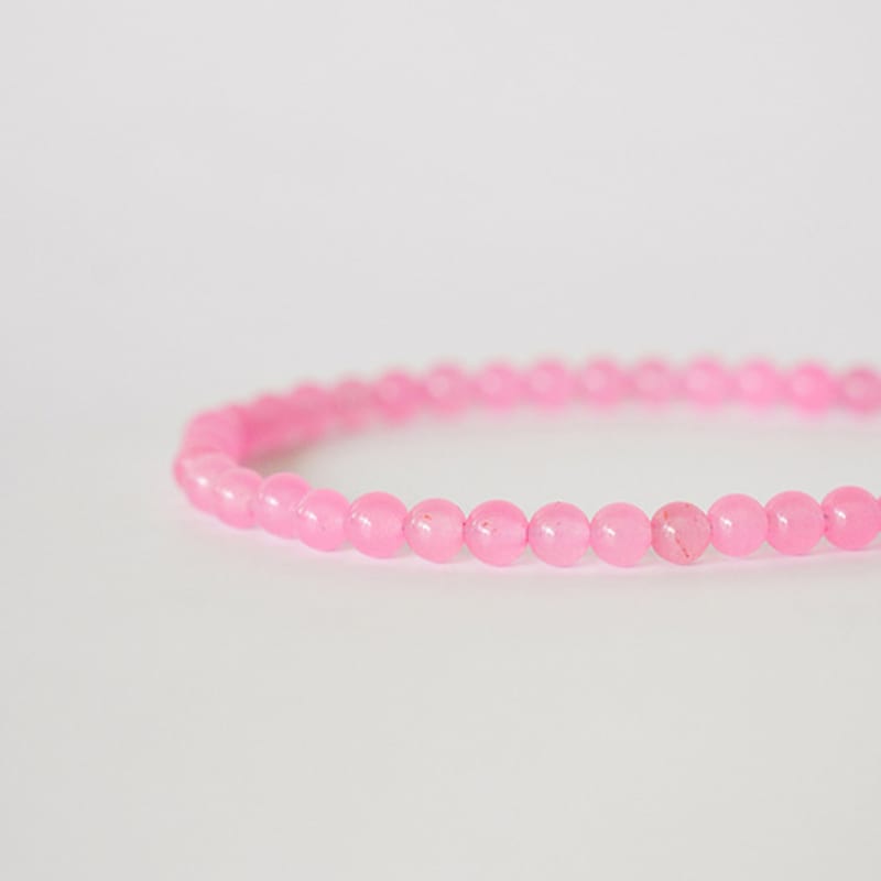 Modernlike Silver 925 Pink Amethyst Gemstone Necklace 6mm