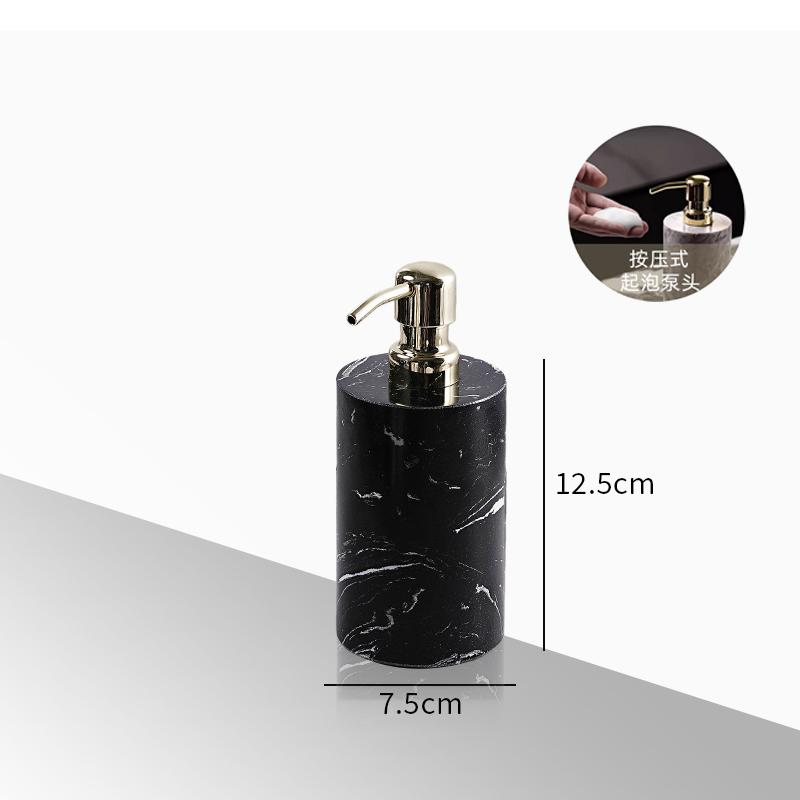 Creative Square Marble Lotion Bottle Hotel Bathroom Shampoo Refill Bottle Household Shower Gel Soap Dispenser Bathroom Accessory