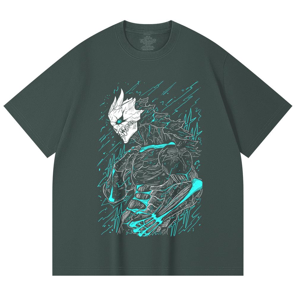 230 Gsm 100% Cotton Kaiju No 8 V8 Kafka Print Unisex Heavy Cotton T Shirt