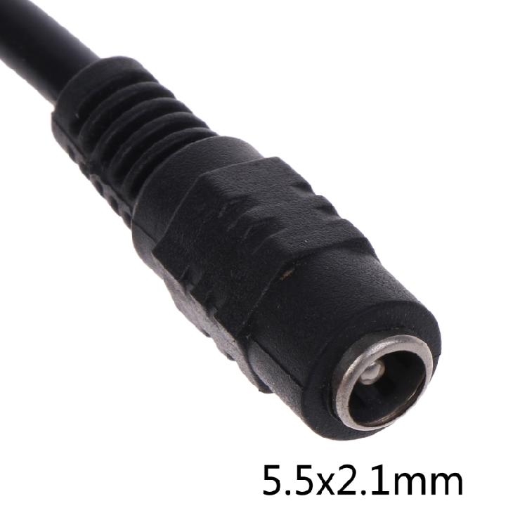 Durability 1Female to 2Male 5.5mmx2.1mm DC Power Supply Cable 36cm Length