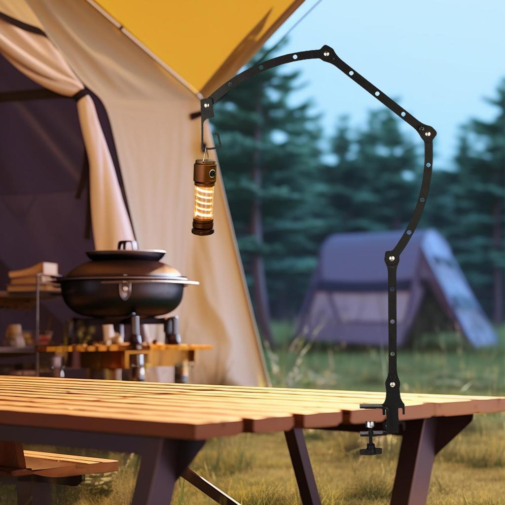 Camping Lantern Stand Foldable Outdoor Camp Suppplies Camping Lamp Hanger For Travelers Fishermen Hikers Tailgate Parties