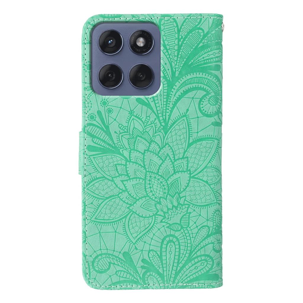 For Motorola Edge 60 5G/60 Fusion 5G Case Lace Flowers PU Leather Flip Wallet Phone Cover
