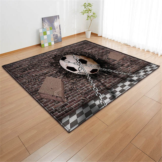 Home Decoration Living Room Carpet 3d Print Pattern Boy Bedroom Room Decoration Basketball Children 'S Room Game Kitchen Carpet