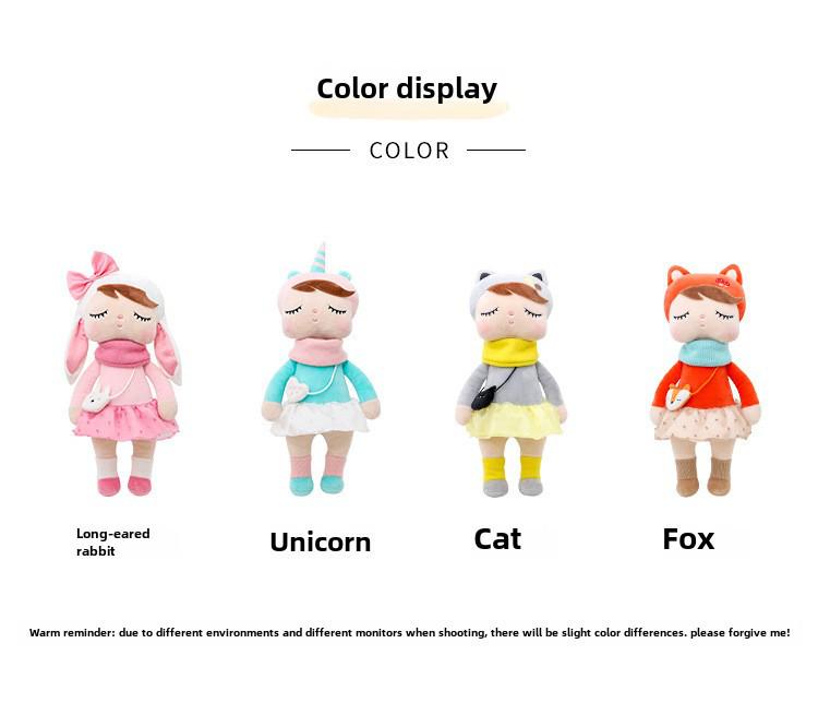 Metoo Mitu Angela Plush Doll - Cartoon Stuffed Toy for Children