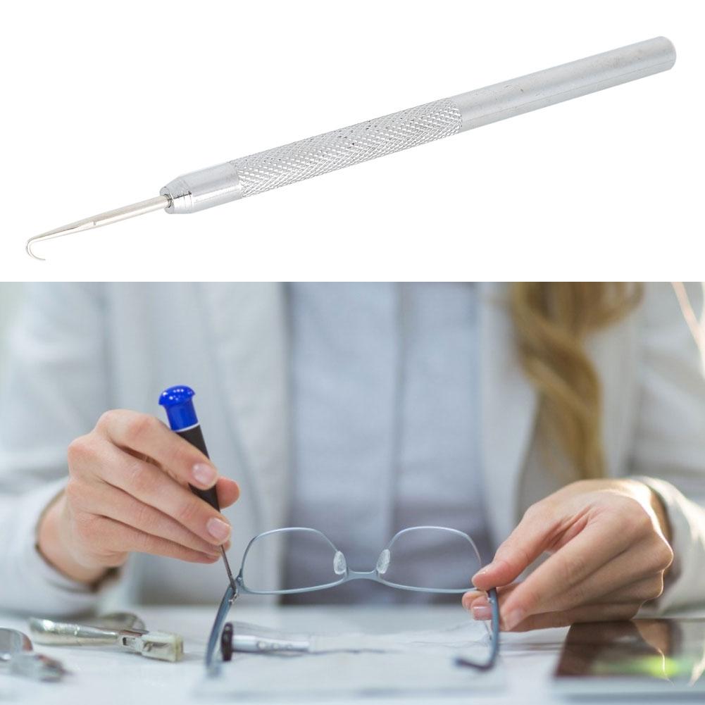 Professional Glasses Wire Pulling Hook Half Frame Glasses Repairing Draw HookStainless Steel Handle
