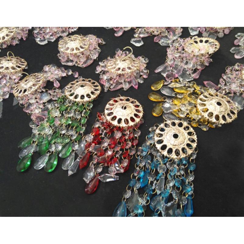 Красочный семицветный хрустальный колокольчик ветра, украшение, зеленый Bubble Wrapped 220g ярко-красный