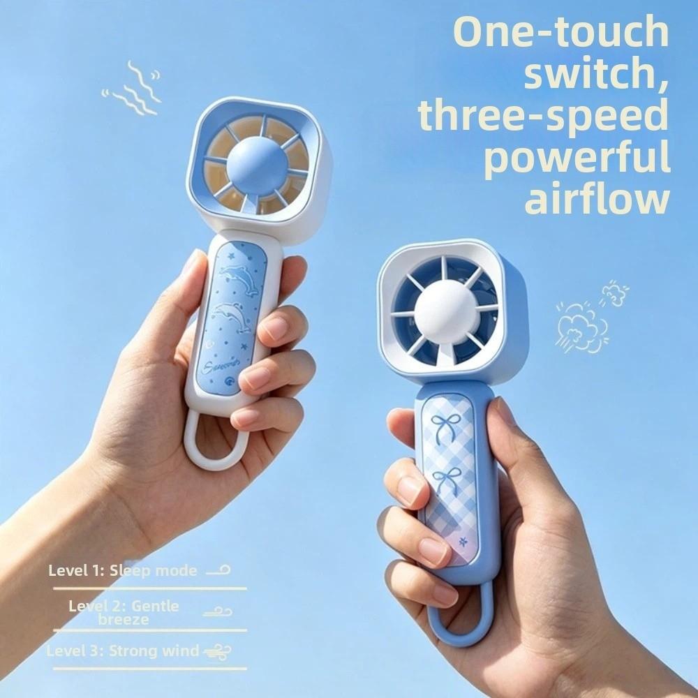 USBRechargeable Pocket Carabiner Fan 3 Gears Cooling Fan Mini Handheld Fan Summer Essentials