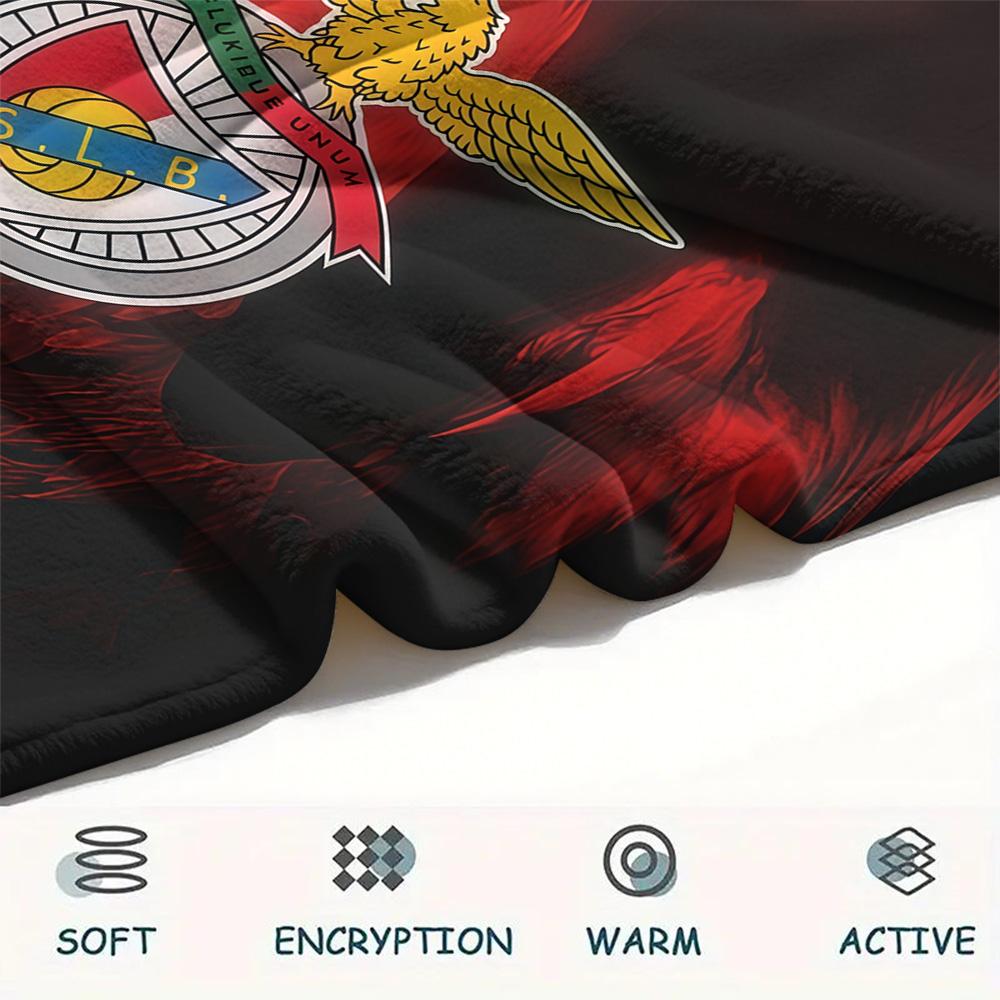 S.L. Benfica POSTER FlAannel Blanket, High Quality Comfortable for All Seasons, Home Decor, Warmth and Comfort