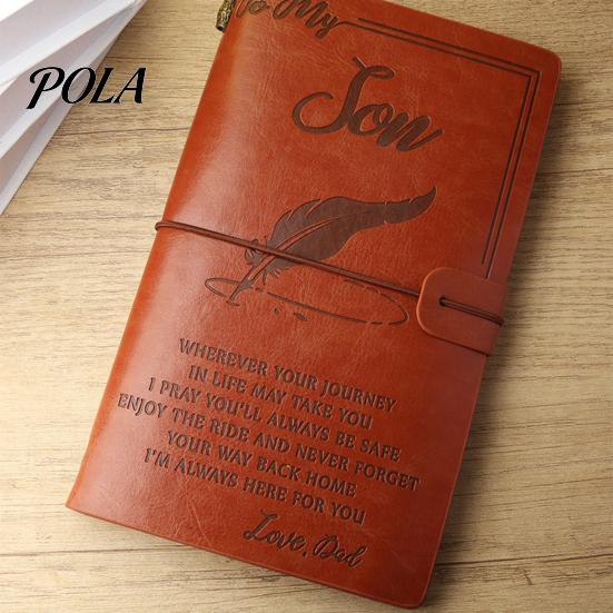 Collage Friendly Notebook Journal Notebook, Loose-Leaf Refillable Faux Leather Cover with Elastic Durable Daily Use Strap, Multi-Purpose Writing Diary