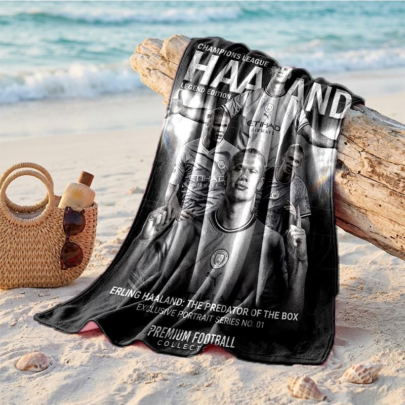 Erling Haaland Druck Mikrofaser Strandtuch Schnelltrocknend Saugfähig Großes Handtuch Für Strand Schwimmen Reisen