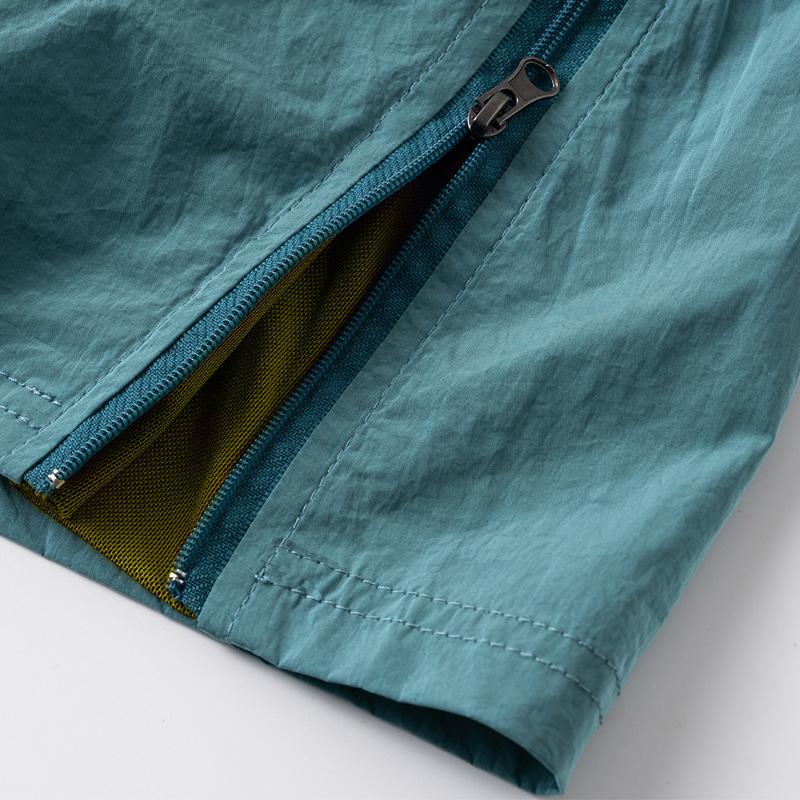 Men's Quick Dry Nylon Athletic Shorts – Contrast Side Panel Elastic Waist Sports Shorts for Outdoor & Streetwear