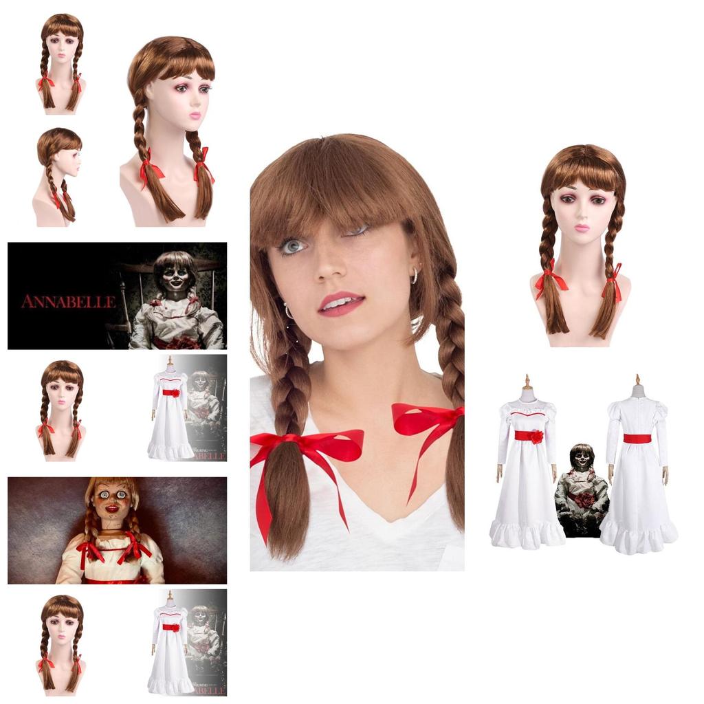 Adult Annabell Wig With Ponytails For Cosplay Costume Accessory