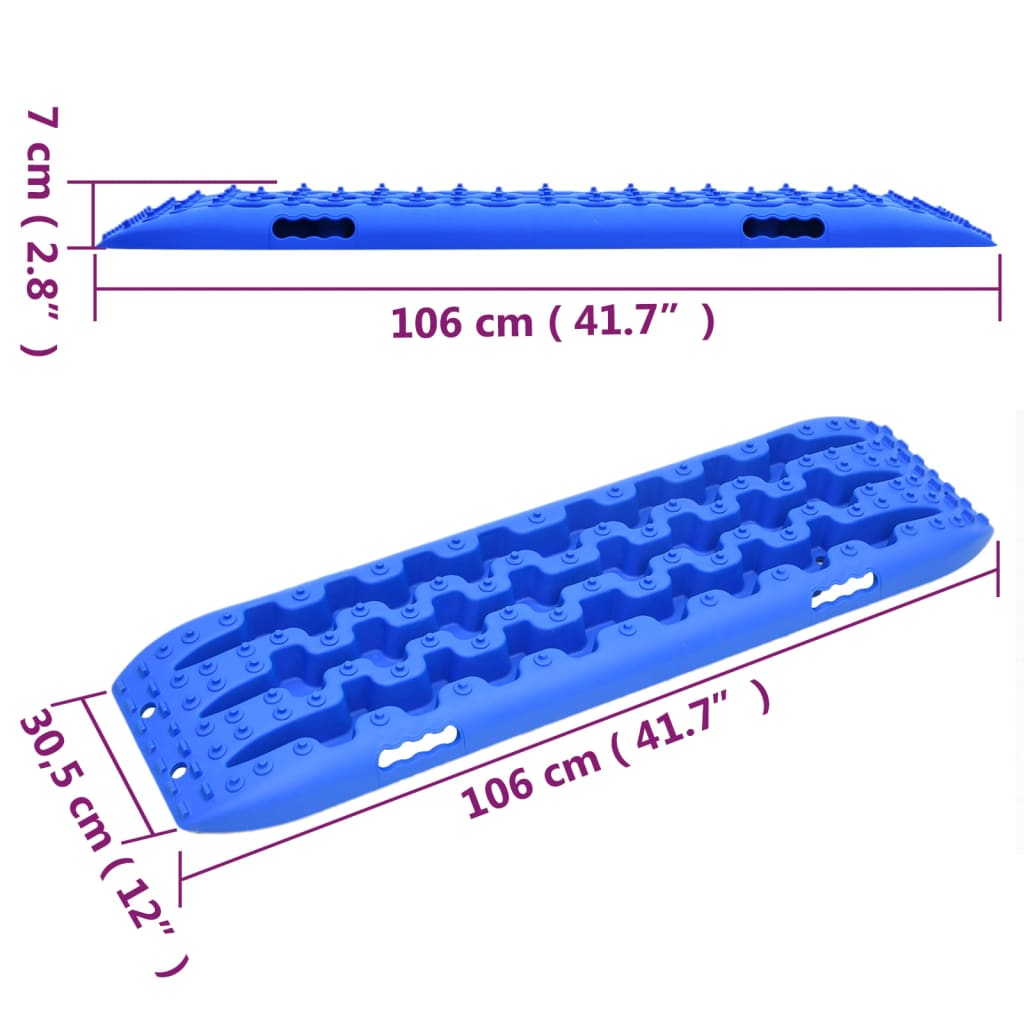 Vidaxl Trapy, 2 Pcs., Blue, 106X30.5X7 Cm, Nylon