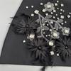 2026 Women's Rhinestone Feather Spaghetti Strap Bandage Mini Dress - Little Black Prom Party Dress