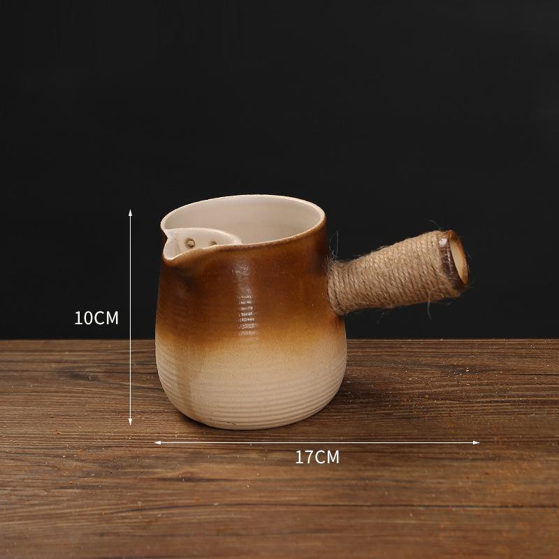 Ceramics Tea Pot With Side Handle for Milk, Coffee and Tea Making Home Breakfast Outdoor Camping BBQ Roasting Stove Set Teapot