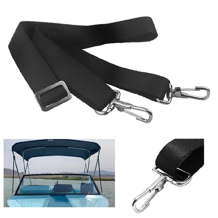 Bimini Top Hardware Marine Awning Webbing Straps with Stainless Steel Snap Loop
