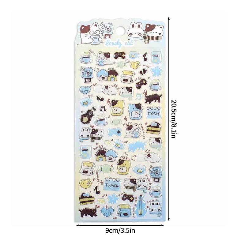 3D Prægestempler Scrapbooking DIY Dagbog Sødt Skrivegrej Skoleklistermærke Japansk Stil Telefoncover Dekorative Klistermærker