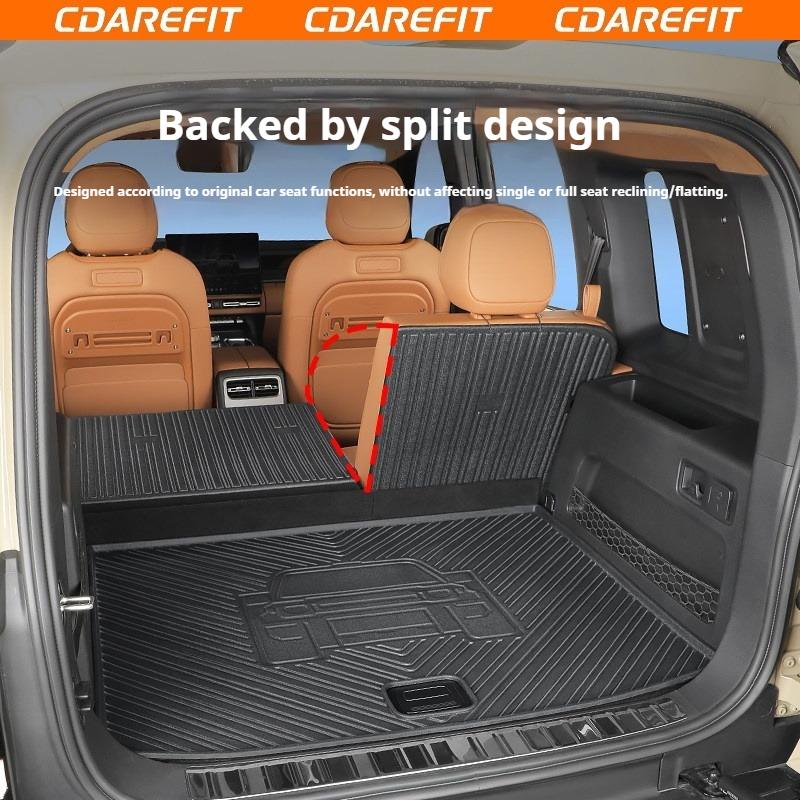 For Chery iCAUR V27 TPE Car Waterproof Trunk Mat Trunk Mat Backrest Full-Coverage Scratch-Resistant Durable Protective Mat