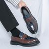 Herren Retro Quastenschuhe Herren Dicksohlige Vielseitige Modische Kleine Lederschuhe Herren Ein Fuß Business Büroschuhe Größe 38-46